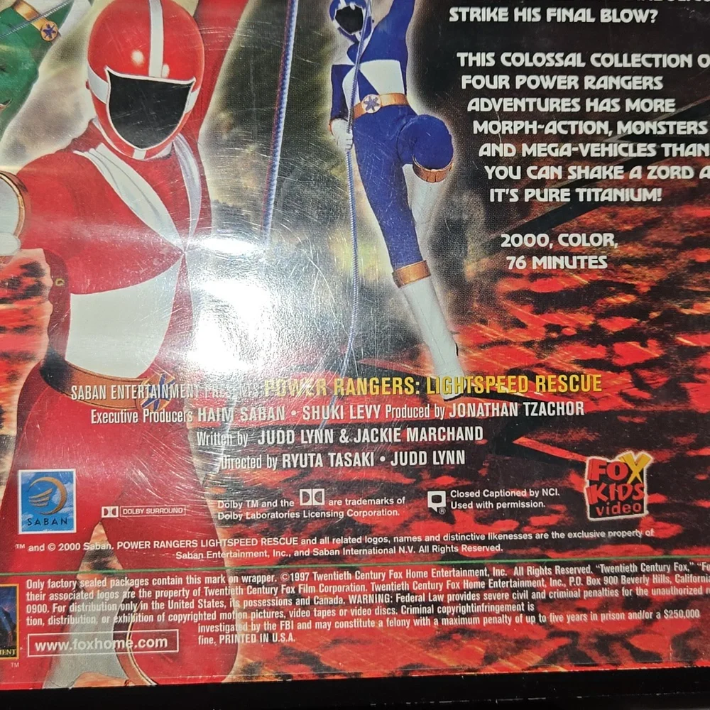 Power Rangers Time Force Power Ranger Light Speed Rescue VHS Movie Bundle - Picture 9 of 12